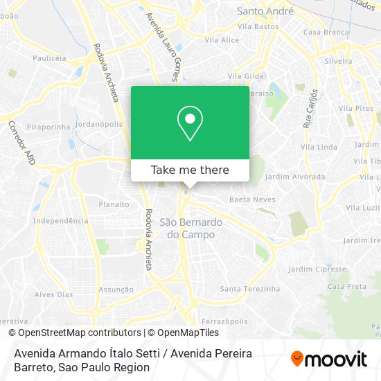 Avenida Armando Ítalo Setti / Avenida Pereira Barreto map