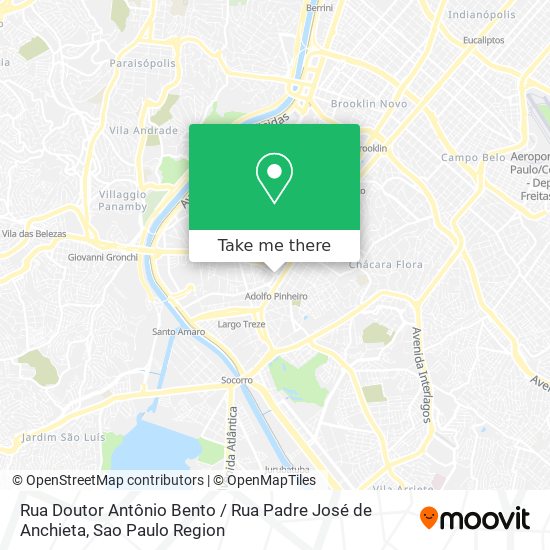 Mapa Rua Doutor Antônio Bento / Rua Padre José de Anchieta