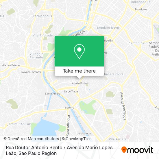 Mapa Rua Doutor Antônio Bento / Avenida Mário Lopes Leão