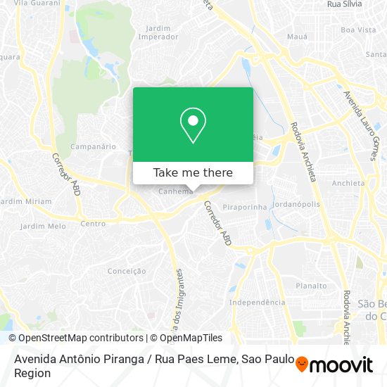 Avenida Antônio Piranga / Rua Paes Leme map