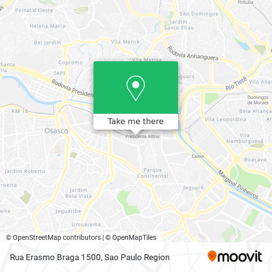 Rua Erasmo Braga 1500 map