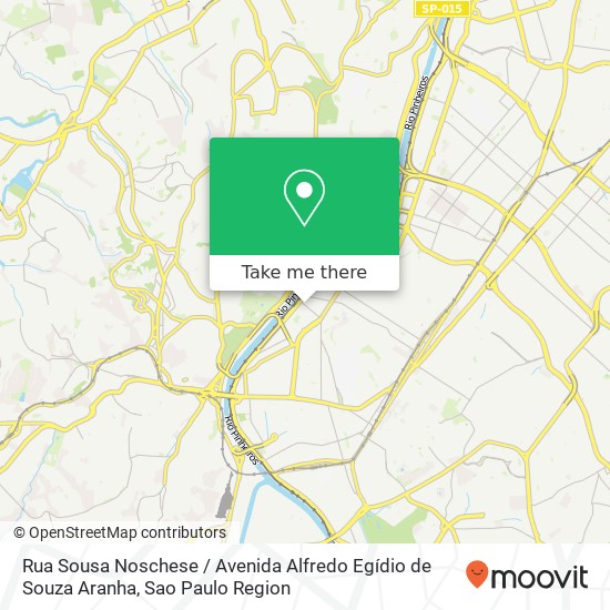 Mapa Rua Sousa Noschese / Avenida Alfredo Egídio de Souza Aranha