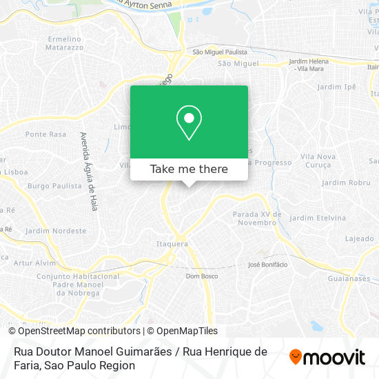 Mapa Rua Doutor Manoel Guimarães / Rua Henrique de Faria