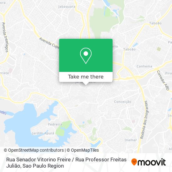 Mapa Rua Senador Vitorino Freire / Rua Professor Freitas Julião