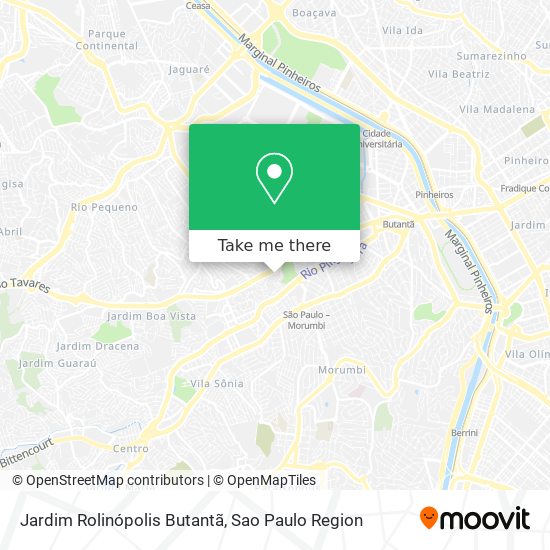 Mapa Jardim Rolinópolis Butantã