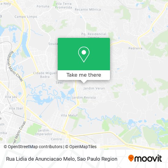 Rua Lidia de Anunciacao Melo map