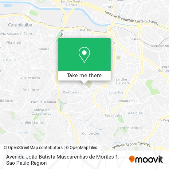 Avenida João Batista Mascarenhas de Morães 1 map