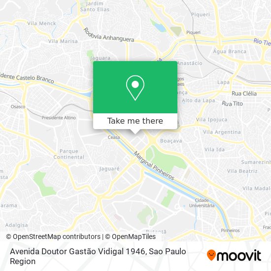 Avenida Doutor Gastão Vidigal 1946 map