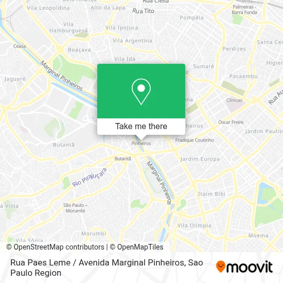 Rua Paes Leme / Avenida Marginal Pinheiros map