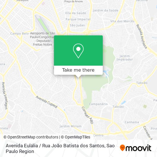 Mapa Avenida Eulália / Rua João Batista dos Santos