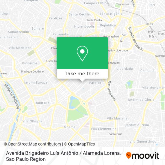 Avenida Brigadeiro Luís Antônio / Alameda Lorena map