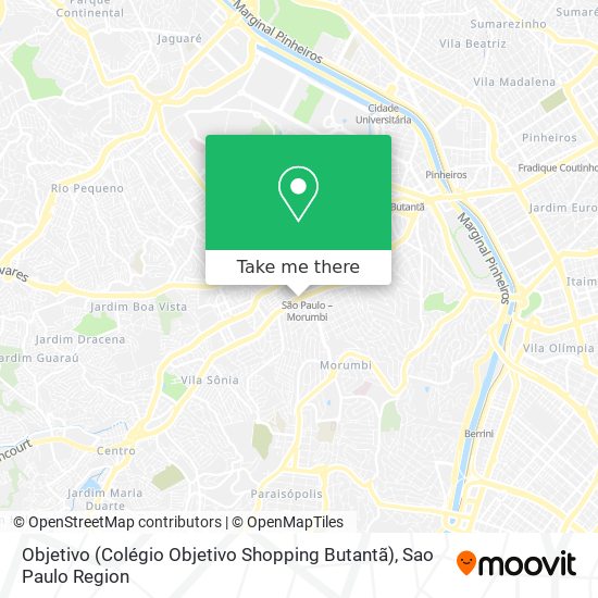 Mapa Objetivo (Colégio Objetivo Shopping Butantã)