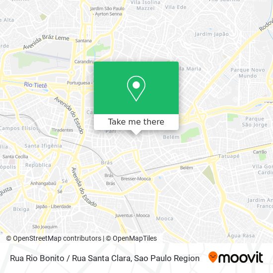 Mapa Rua Rio Bonito / Rua Santa Clara