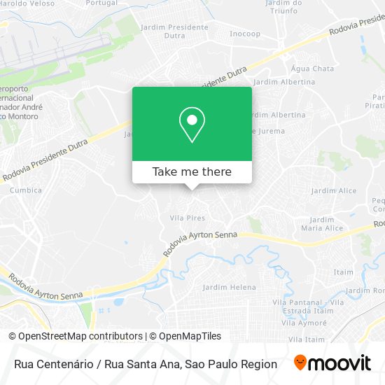 Rua Centenário / Rua Santa Ana map