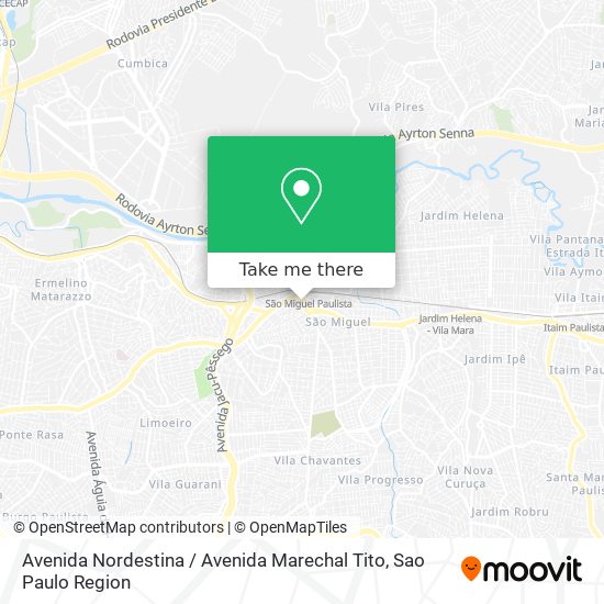 Mapa Avenida Nordestina / Avenida Marechal Tito