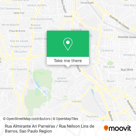 Mapa Rua Almirante Ari Parreiras / Rua Nélson Lins de Barros