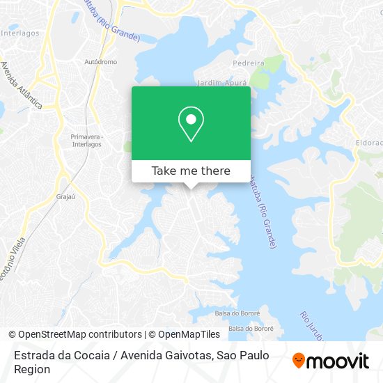 Mapa Estrada da Cocaia / Avenida Gaivotas