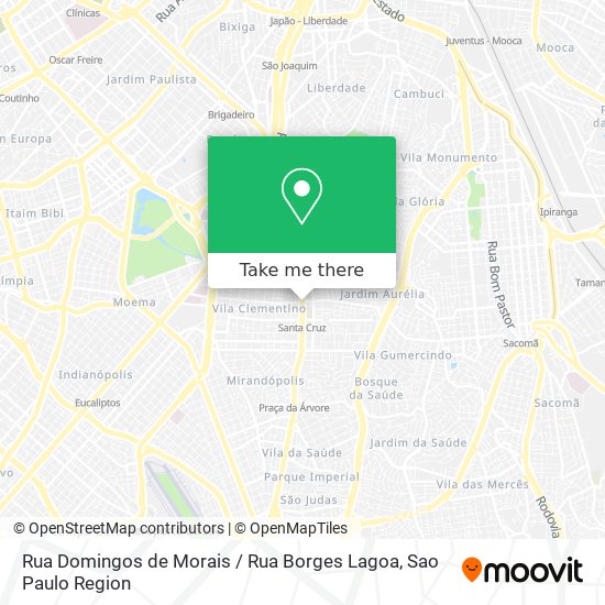 Mapa Rua Domingos de Morais / Rua Borges Lagoa