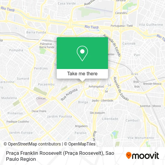 Praça Franklin Roosevelt (Praça Roosevelt) map