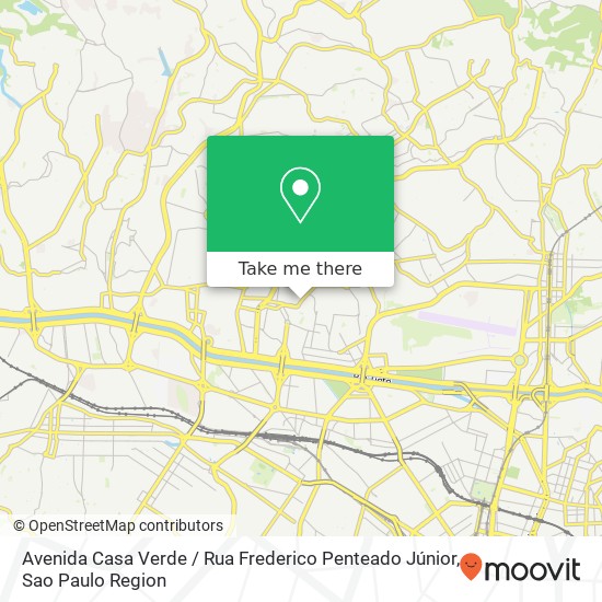 Mapa Avenida Casa Verde / Rua Frederico Penteado Júnior