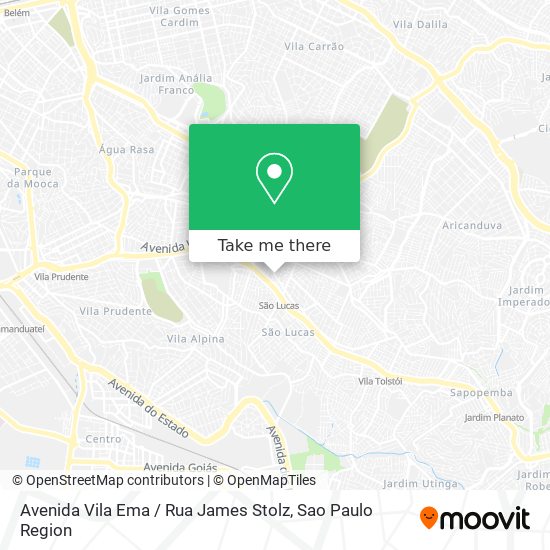 Avenida Vila Ema / Rua James Stolz map