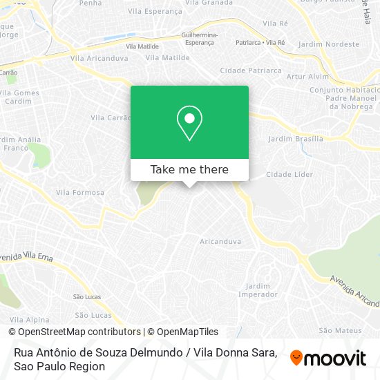 Rua Antônio de Souza Delmundo / Vila Donna Sara map