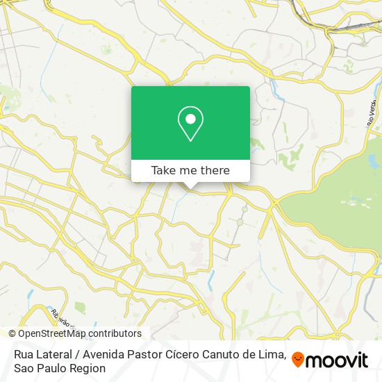 Mapa Rua Lateral / Avenida Pastor Cícero Canuto de Lima