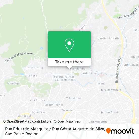 Mapa Rua Eduardo Mesquita / Rua César Augusto da Silva