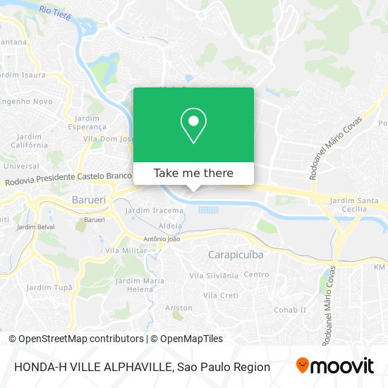 HONDA-H VILLE ALPHAVILLE map