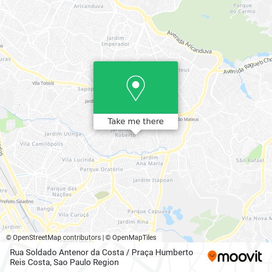 Mapa Rua Soldado Antenor da Costa / Praça Humberto Reis Costa