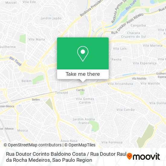 Mapa Rua Doutor Corinto Baldoíno Costa / Rua Doutor Raul da Rocha Medeiros