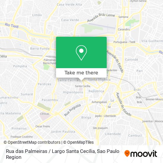 Rua das Palmeiras / Largo Santa Cecília map