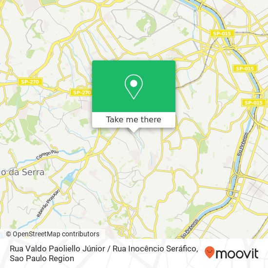 Rua Valdo Paoliello Júnior / Rua Inocêncio Seráfico map