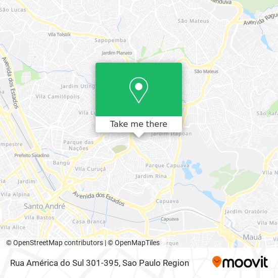 Rua América do Sul 301-395 map