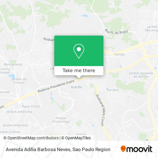 Mapa Avenida Adília Barbosa Neves