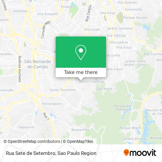 Mapa Rua Sete de Setembro