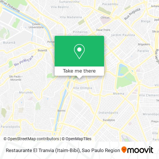 Mapa Restaurante El Tranvia (Itaim-Bibi)