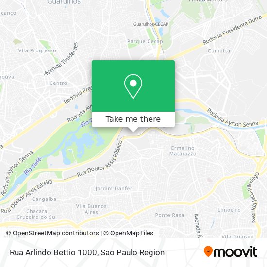 Mapa Rua Arlindo Béttio 1000