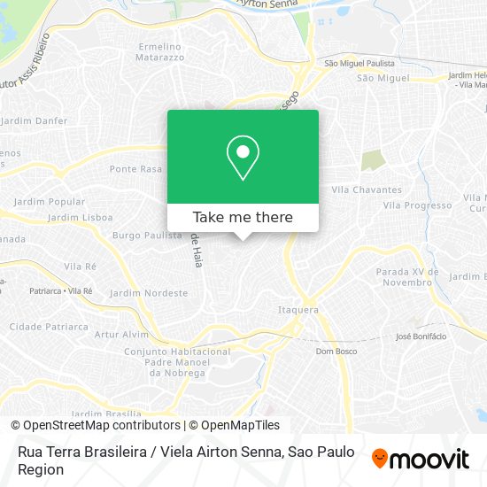 Rua Terra Brasileira / Viela Airton Senna map