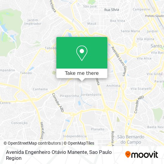 Avenida Engenheiro Otávio Manente map