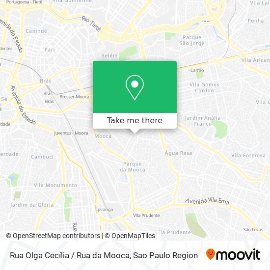 Rua Olga Cecília / Rua da Mooca map