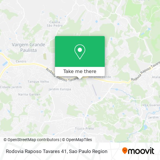 Rodovia Raposo Tavares 41 map