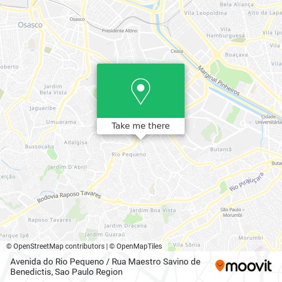 Avenida do Rio Pequeno / Rua Maestro Savino de Benedictis map