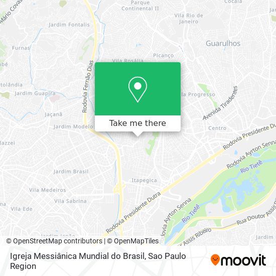 Mapa Igreja Messiânica Mundial do Brasil