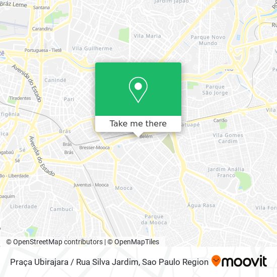 Mapa Praça Ubirajara / Rua Silva Jardim