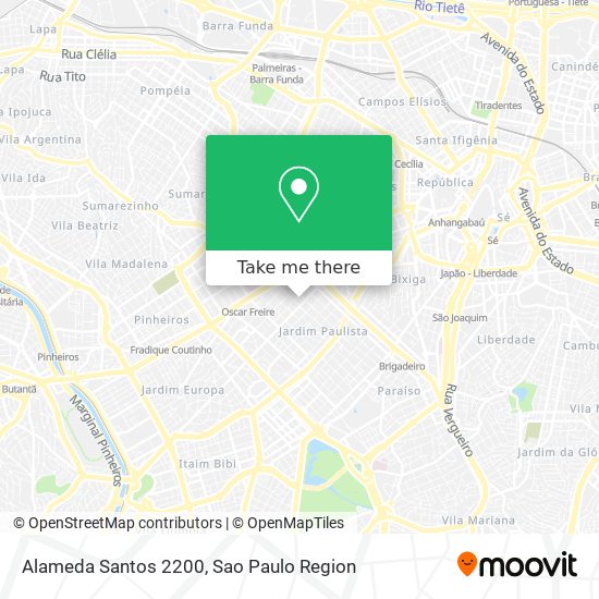 Mapa Alameda Santos 2200