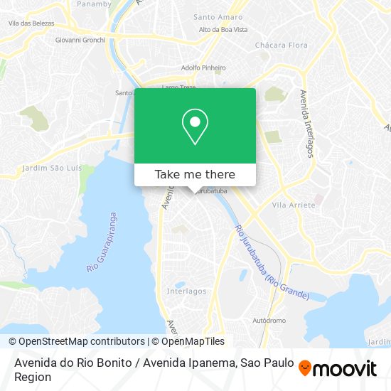 Mapa Avenida do Rio Bonito / Avenida Ipanema