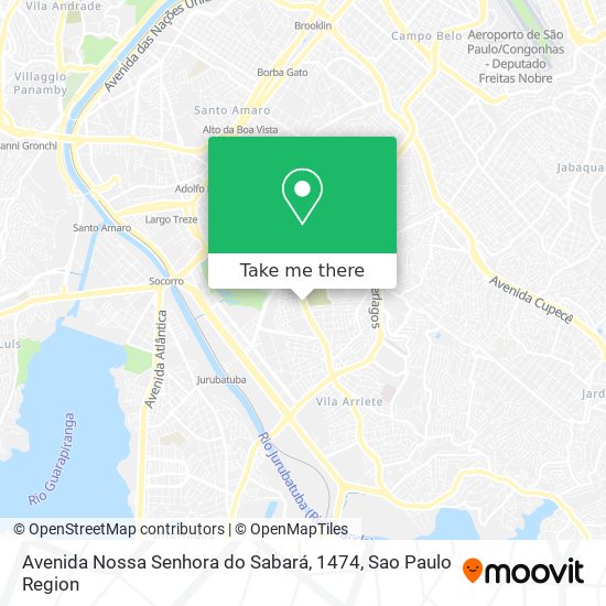Avenida Nossa Senhora do Sabará, 1474 map