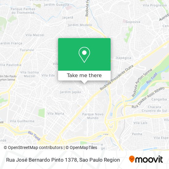 Rua José Bernardo Pinto 1378 map