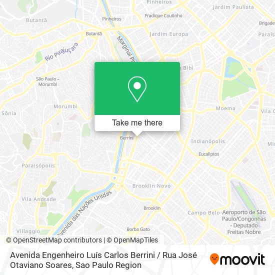 Mapa Avenida Engenheiro Luís Carlos Berrini / Rua José Otaviano Soares